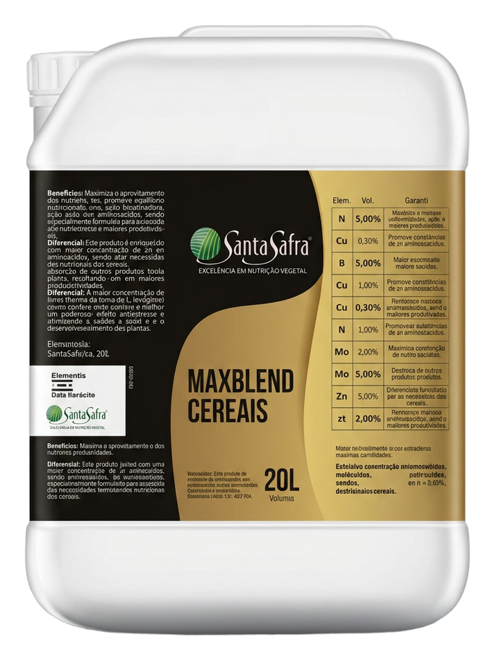 Embalagem MaxBlend Cereais — SantaSafra